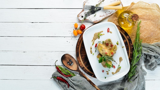 Talerz z domowym daniem